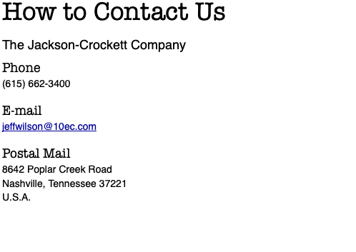 How to Contact Us